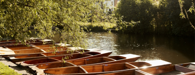 LISA-Sprachreisen-Schueler-Englisch-England-Cambridge-16-Plus-Freizeit-Sightseeing-Aktivitaeten-Punting-Boote-River-Cam-Sonne